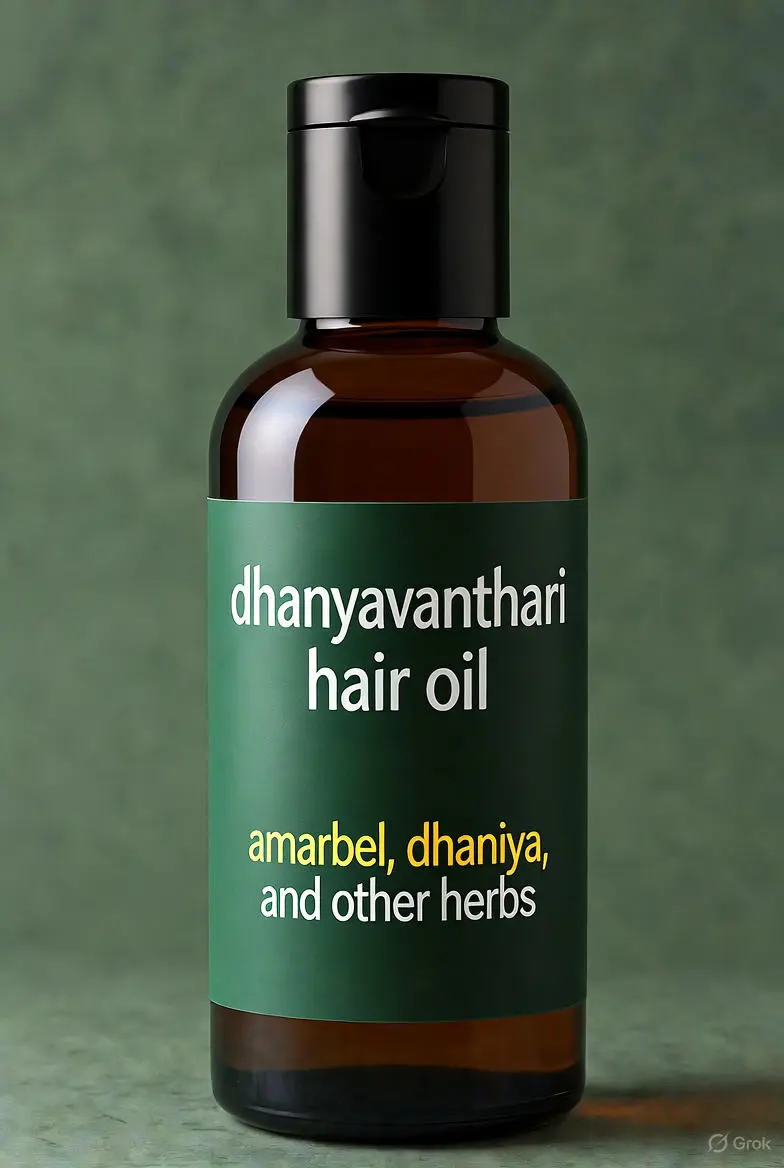 Dhanvantari Hair Oil with Amarbel and Dhaniya (helps reduce baldness)